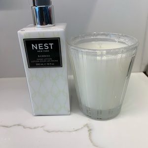 NEST bamboo candle/hand lotion set